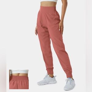 Halara High Waisted Elastic Waistband Casual Joggers Faded Rose NWT Size Small